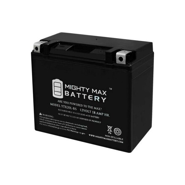 Ecom Group Inc Mighty Max Battery YTX20L 12V 18AH / 270CCA Battery YTX20L-BS - main